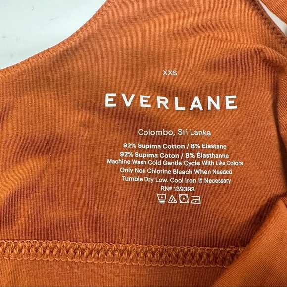 NWT Everlane The Cotton Tank Elastic Bottom Scoop Back Pullover Supportive Bra - Picture 4 of 5